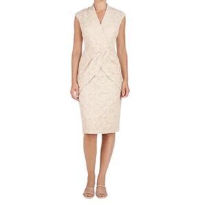JS Collections dress Emery faux wrap cocktail size 8